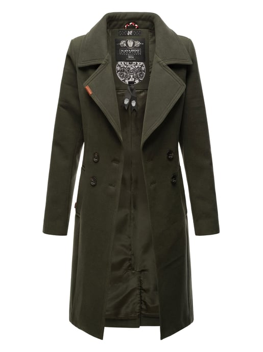 Navahoo Dames Trenchcoat Wooly – Premium Wintermantel met Elegante Pasvorm - Image 2