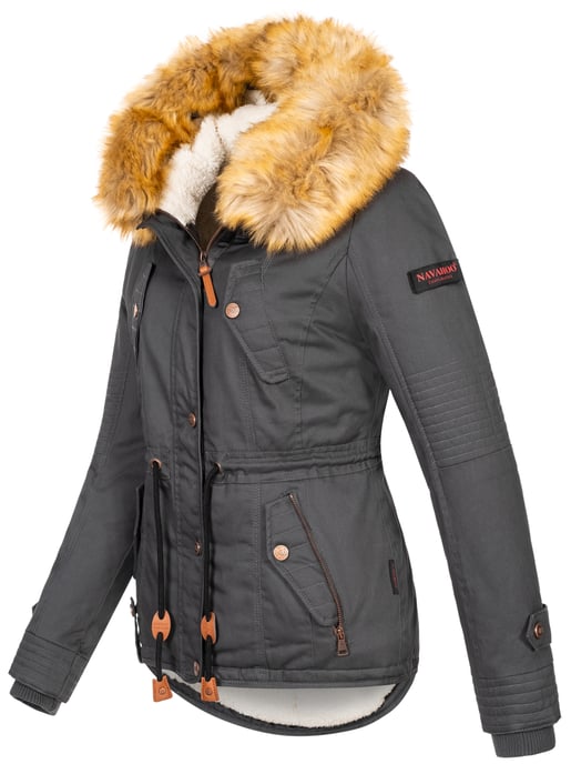 Navahoo Dames Winterjas Pearl – Korte Parka met Teddyfleece & Afneembare Bontkraag - Image 3