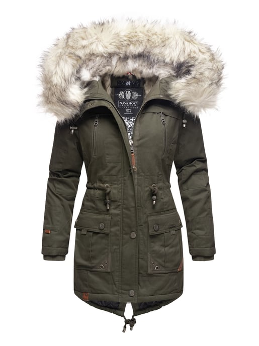 Navahoo Premium Dames Winterjas Honigfee – Warme Parka met Afneembare Kunstbontkraag - Image 1