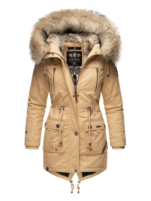 Navahoo Premium Dames Winterjas Honigfee – Warme Parka met Afneembare Kunstbontkraag - Image 1
