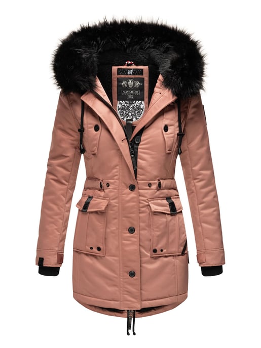 Navahoo Dames Winterjas Luluna-Princess – Warm, Stijlvol & Met Teddyvoering en Kunstbontkraag - Image 1