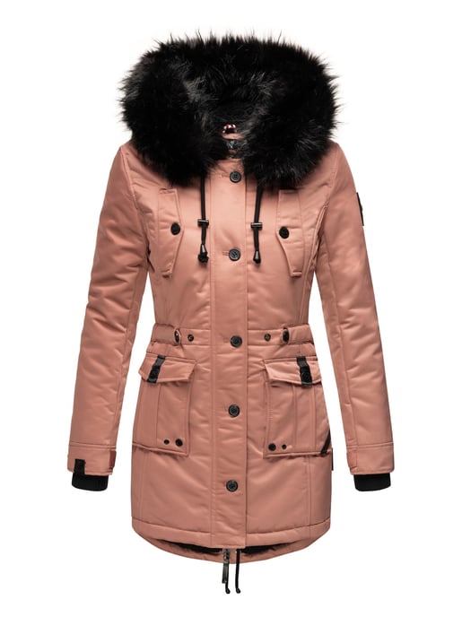 Navahoo Dames Winterjas Luluna-Princess – Warm, Stijlvol & Met Teddyvoering en Kunstbontkraag - Image 2