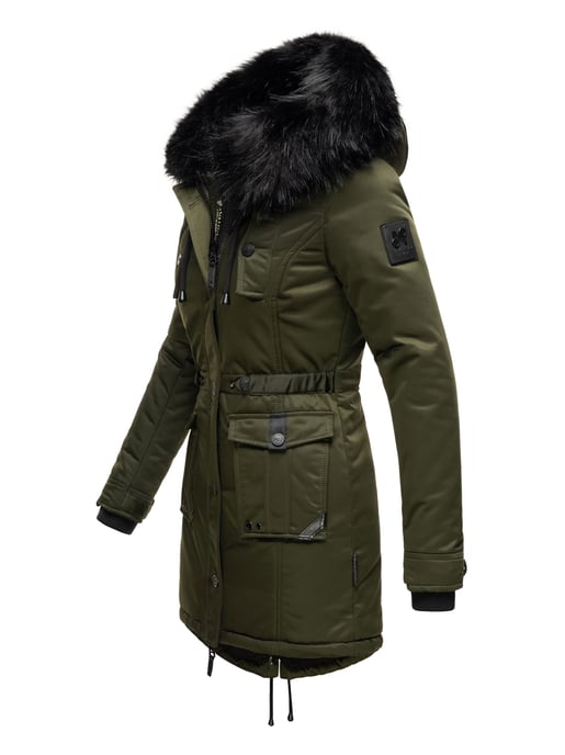 Navahoo Dames Winterjas Luluna-Princess – Warm, Stijlvol & Met Teddyvoering en Kunstbontkraag - Image 3