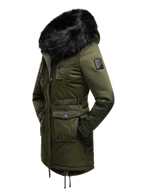 Navahoo Dames Winterjas Luluna-Princess – Warm, Stijlvol & Met Teddyvoering en Kunstbontkraag - Image 4
