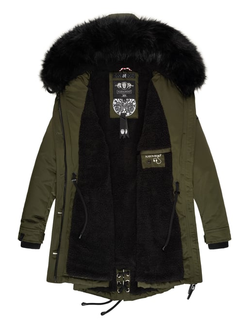 Navahoo Dames Winterjas Luluna-Princess – Warm, Stijlvol & Met Teddyvoering en Kunstbontkraag - Image 6