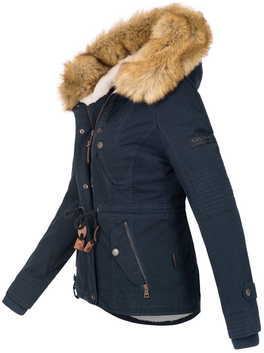 Navahoo Dames Winterjas Pearl – Korte Parka met Teddyfleece & Afneembare Bontkraag - Image 2