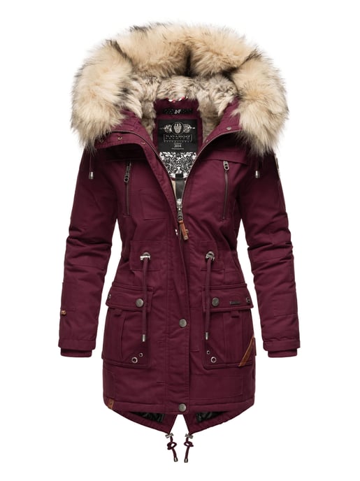 Navahoo Premium Dames Winterjas Honigfee – Warme Parka met Afneembare Kunstbontkraag - Image 1
