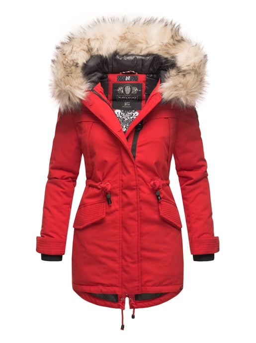Navahoo Premium Dames Winterjas Lady Like – Klassieke Parka met Afneembare Kunstbontkraag - Image 1