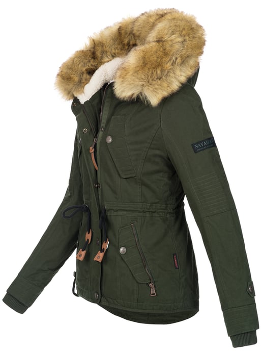Navahoo Dames Winterjas Pearl – Korte Parka met Teddyfleece & Afneembare Bontkraag - Image 2