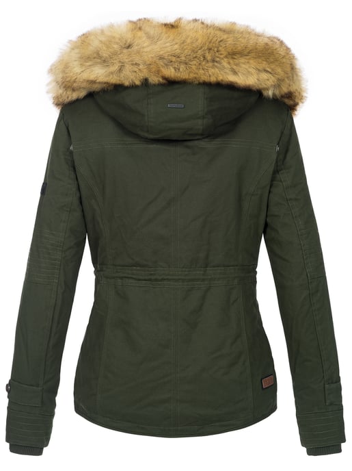 Navahoo Dames Winterjas Pearl – Korte Parka met Teddyfleece & Afneembare Bontkraag - Image 3