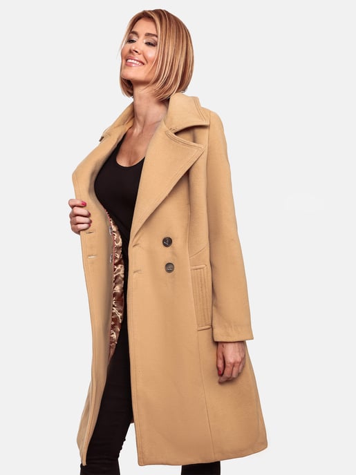 Navahoo Dames Trenchcoat Wooly – Premium Wintermantel met Elegante Pasvorm - Image 3