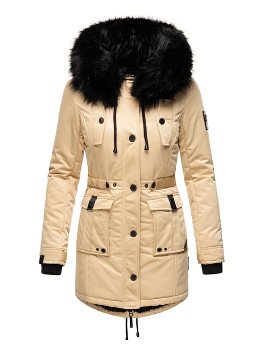 Navahoo Dames Winterjas Luluna-Princess – Warm, Stijlvol & Met Teddyvoering en Kunstbontkraag - Image 2