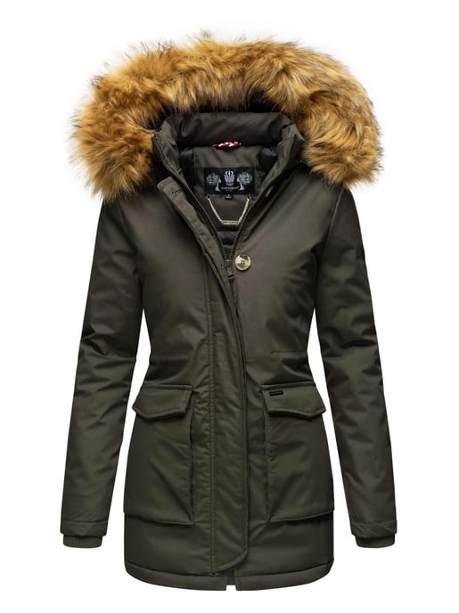 Navahoo Dames Winterjas Schneeengel Princess – Klassiek, Warm & Met Afneembare Kunstbontkraag - Image 1