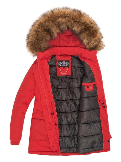 Navahoo Dames Winterjas Schneeengel Princess – Klassiek, Warm & Met Afneembare Kunstbontkraag - Image 4