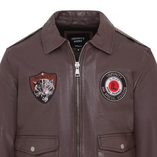 Heren bruin vliegend leren bomberjack G-1 Aviator kraag - Hudson - Image 6