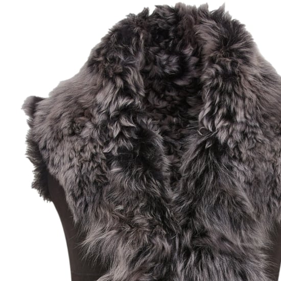 Dames Zwarte Toscaanse Shearling Nappa Leren Schapenvacht Gilet - Parkes - Image 6