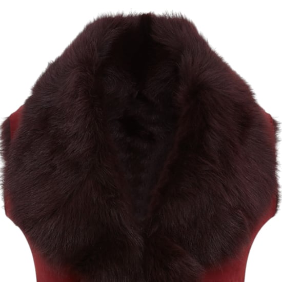 Dames bordeaux Toscana schapenvacht lang gilet-Sorocaba - Image 5
