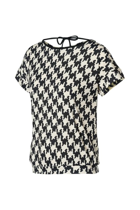 Benza Print Top Zwart / Wit - Image 2