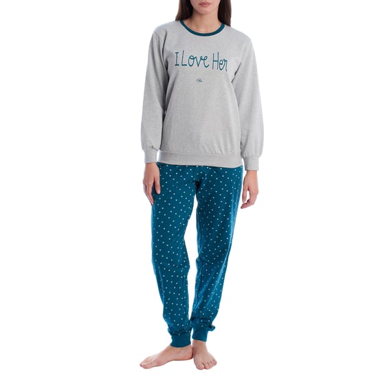 Winterpyjama KLP2 van pluche katoen voor dames - Image 1