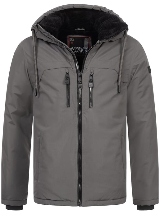 Alessandro Salvarini heren winterjas AS-332 met teddyvoering en capuchon - Image 1