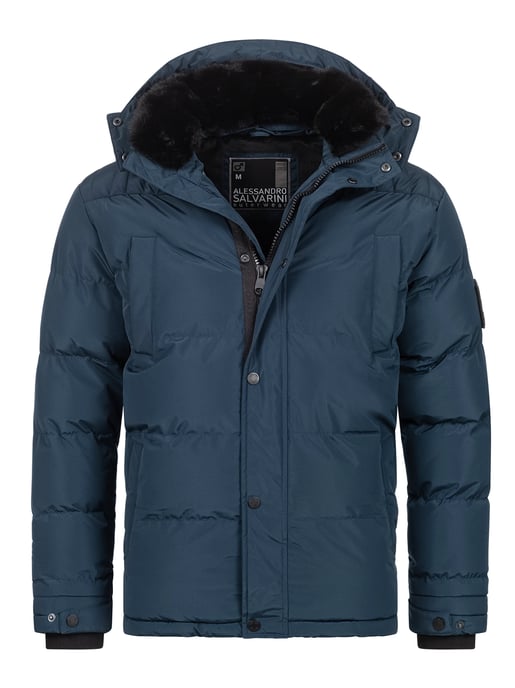 Alessandro Salvarini heren winterjas AS-326 met teddyvoering en afneembare capuchon - Image 1