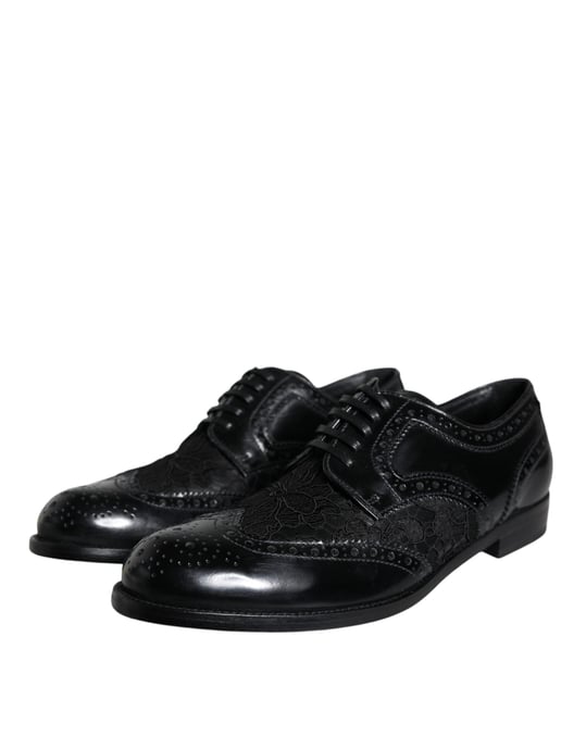 Heren Bloemen Brogue Wingtip Oxfords - Image 3