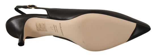 Leren Slingback Hakken Zwarte Hakken - Image 3