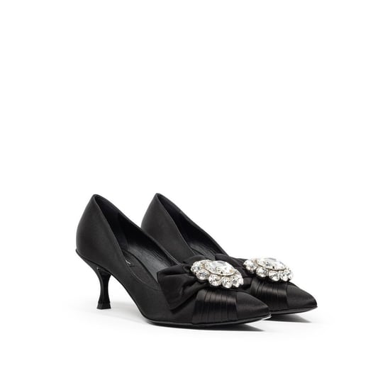Bogen Pumps Zwart Satijn Cr1176aw428 - Image 2