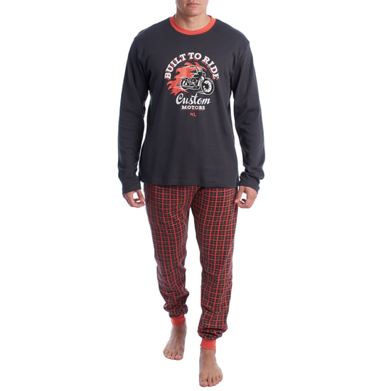 Katoenen herenpyjama met lange mouwen KLP4 - Image 1