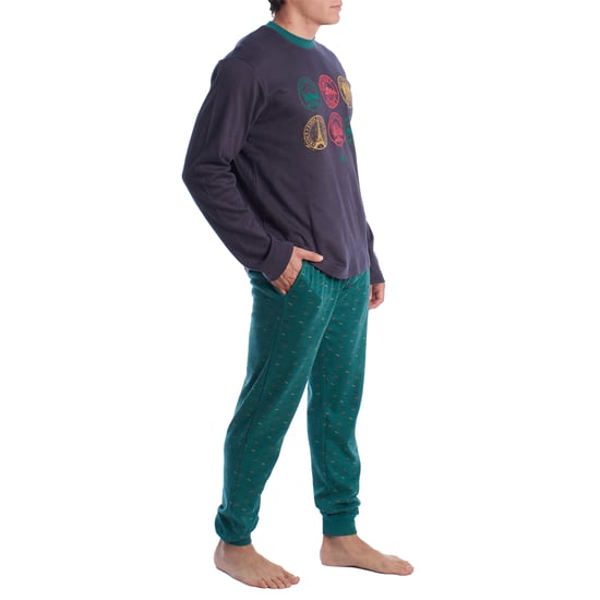Katoenen herenpyjama met lange mouwen KLP4 - Image 3