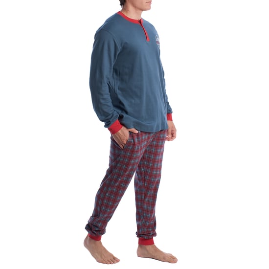 Katoenen herenpyjama met lange mouwen KLP4 - Image 3