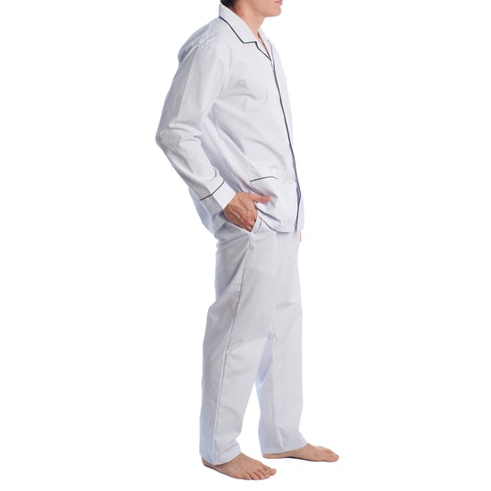 Herenpyjama in popeline met lange mouwen KL30233 - Image 3
