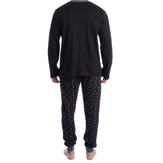 Katoenen herenpyjama met lange mouwen KLP4 - Image 3