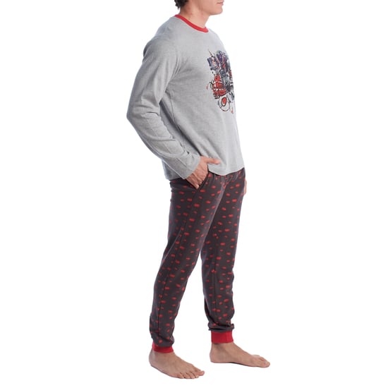 Katoenen herenpyjama met lange mouwen KLP4 - Image 3