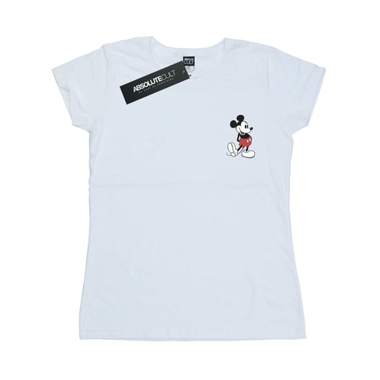 Disney Dames/Dames Mickey Mouse Kickin Retro Borst Katoenen T-Shirt (Wit) - Image 1