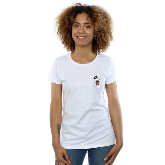 Disney Dames/Dames Mickey Mouse Kickin Retro Borst Katoenen T-Shirt (Wit) - Image 2