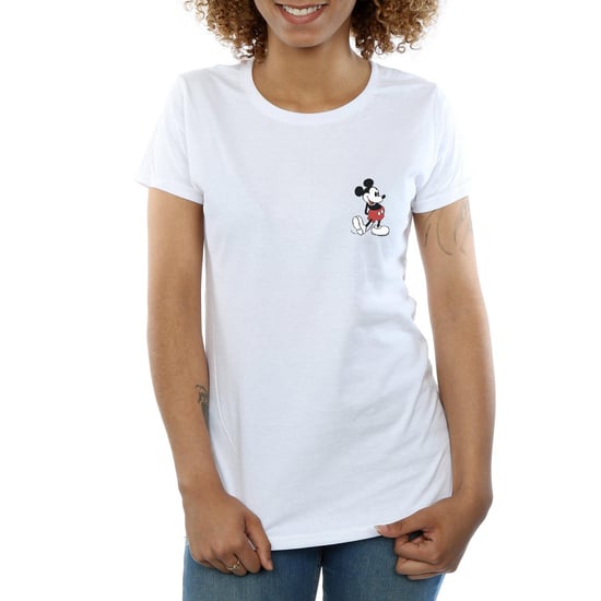 Disney Dames/Dames Mickey Mouse Kickin Retro Borst Katoenen T-Shirt (Wit) - Image 3