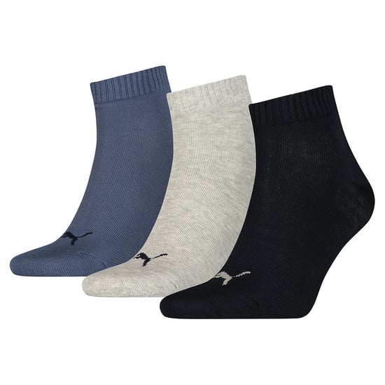 Puma Unisex Kwartaaltraining voor volwassenen (Pakket van 3) (Marine / Zwart/Lichtgrijs) - Image 1