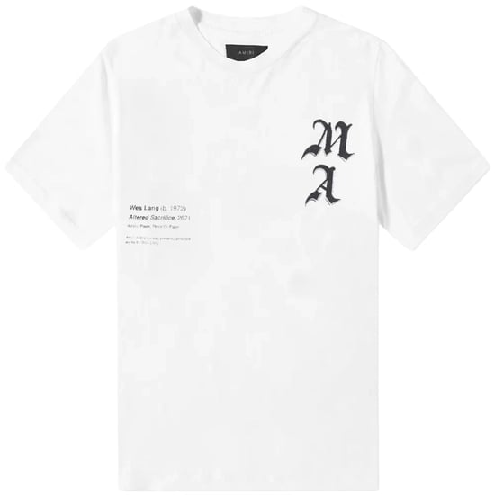 Amiri Wes Lang Checker Skull Tee Wit - Image 1