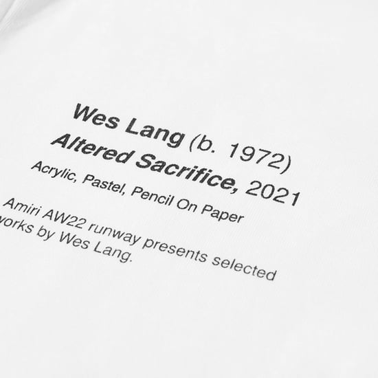 Amiri Wes Lang Checker Skull Tee Wit - Image 4