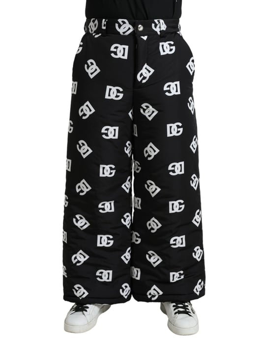 Wijdverongde Gequiltte Broek met Dg Logo Print - Image 1