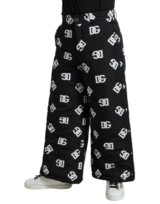 Wijdverongde Gequiltte Broek met Dg Logo Print - Image 2