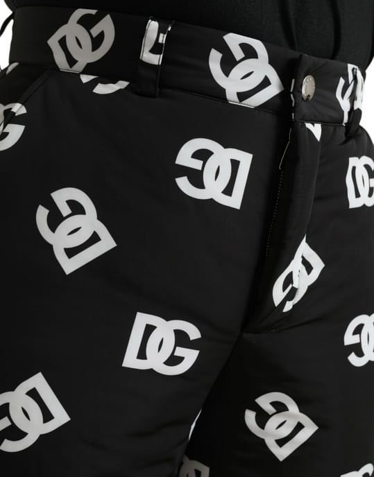 Wijdverongde Gequiltte Broek met Dg Logo Print - Image 4