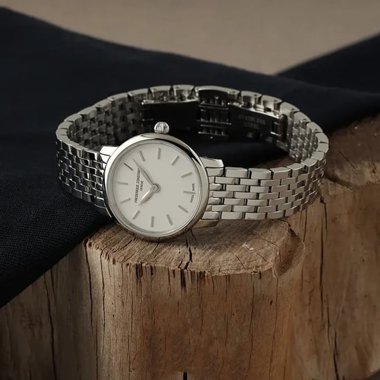 Frédérique Constant Slimline Mini Dames Horloge Zilverkleurig FC-200S6B - Image 3