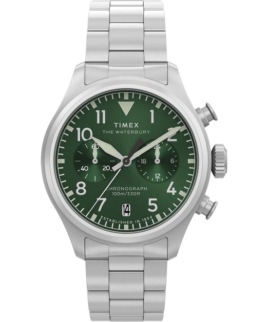 Timex Waterbury Ace Heren Horloge Zilverkleurig TW2Y19100 - Image 1