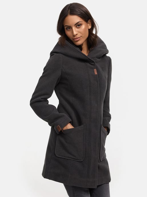 Marikoo dames wintermantel met capuchon en getailleerd model - Image 3
