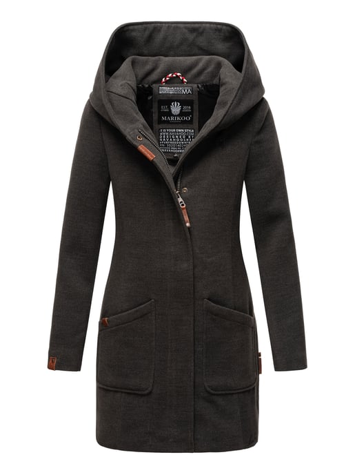 Marikoo dames wintermantel met capuchon en getailleerd model - Image 5