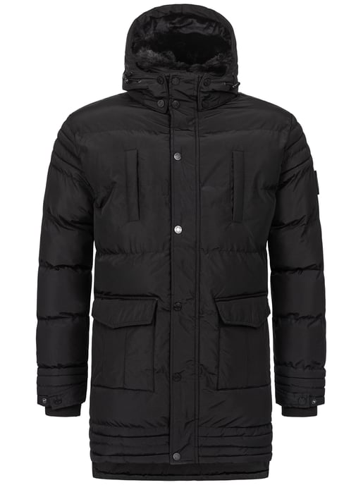 Alessandro Salvarini heren winterjas AS285 met teddyvoering en afneembare capuchon - Image 3