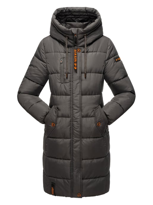 Marikoo dames winterjas – Lange gewatteerde jas met capuchon & zakken - Image 1