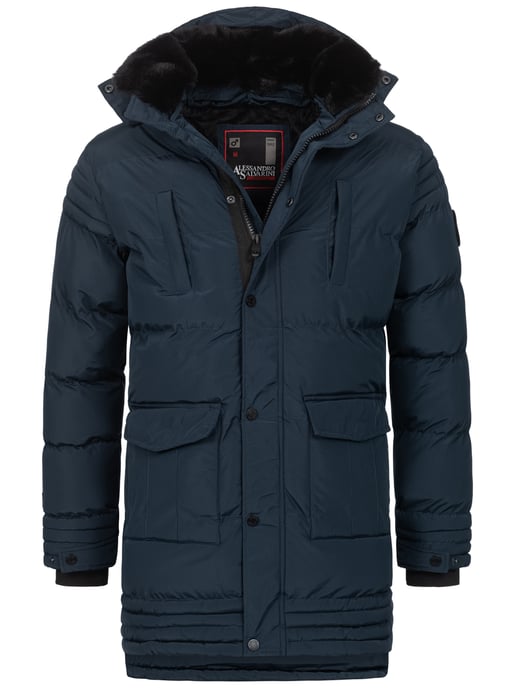 Alessandro Salvarini heren winterjas AS285 met teddyvoering en afneembare capuchon - Image 2